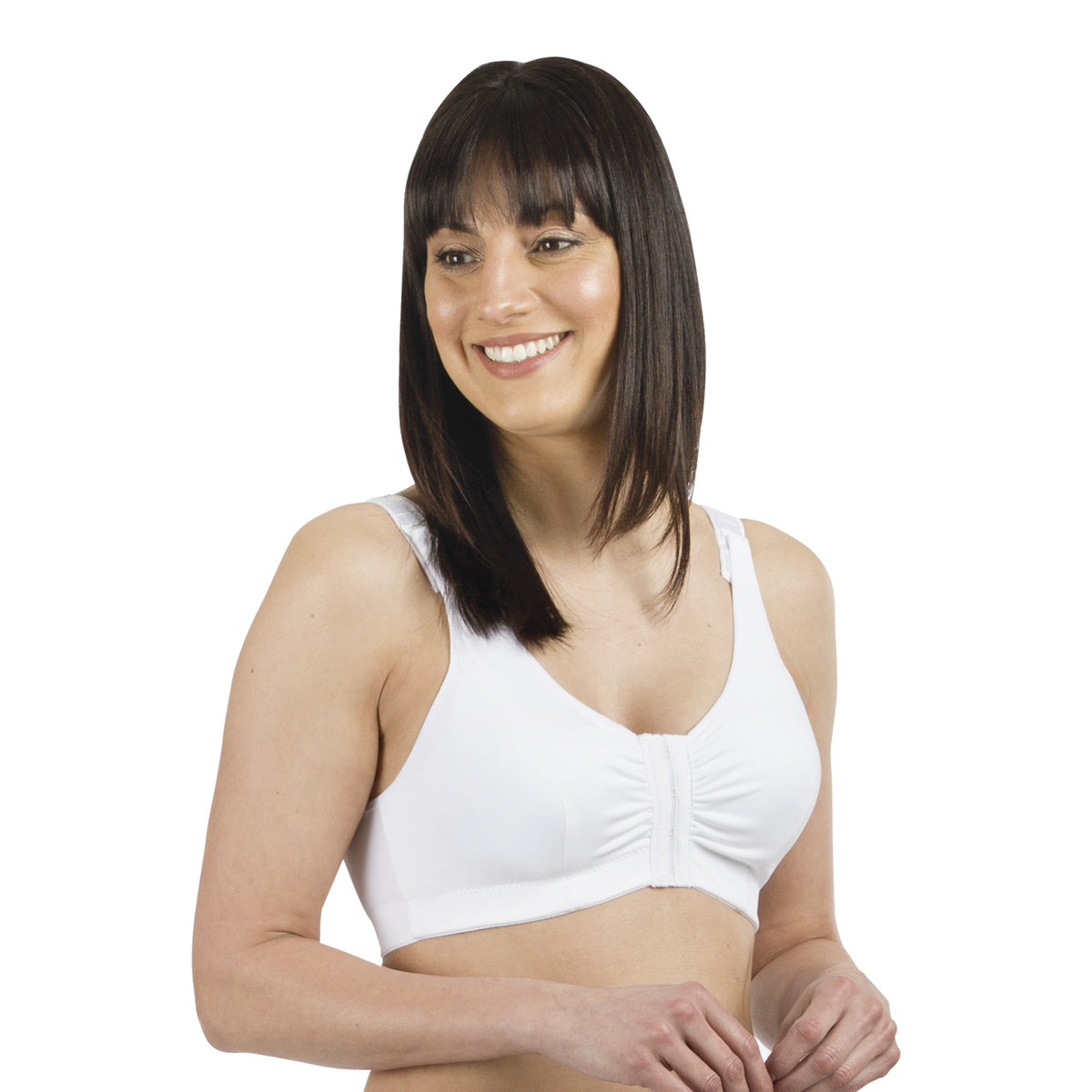 Women Front Button Bra Fixed Pressurized Breast-receiving