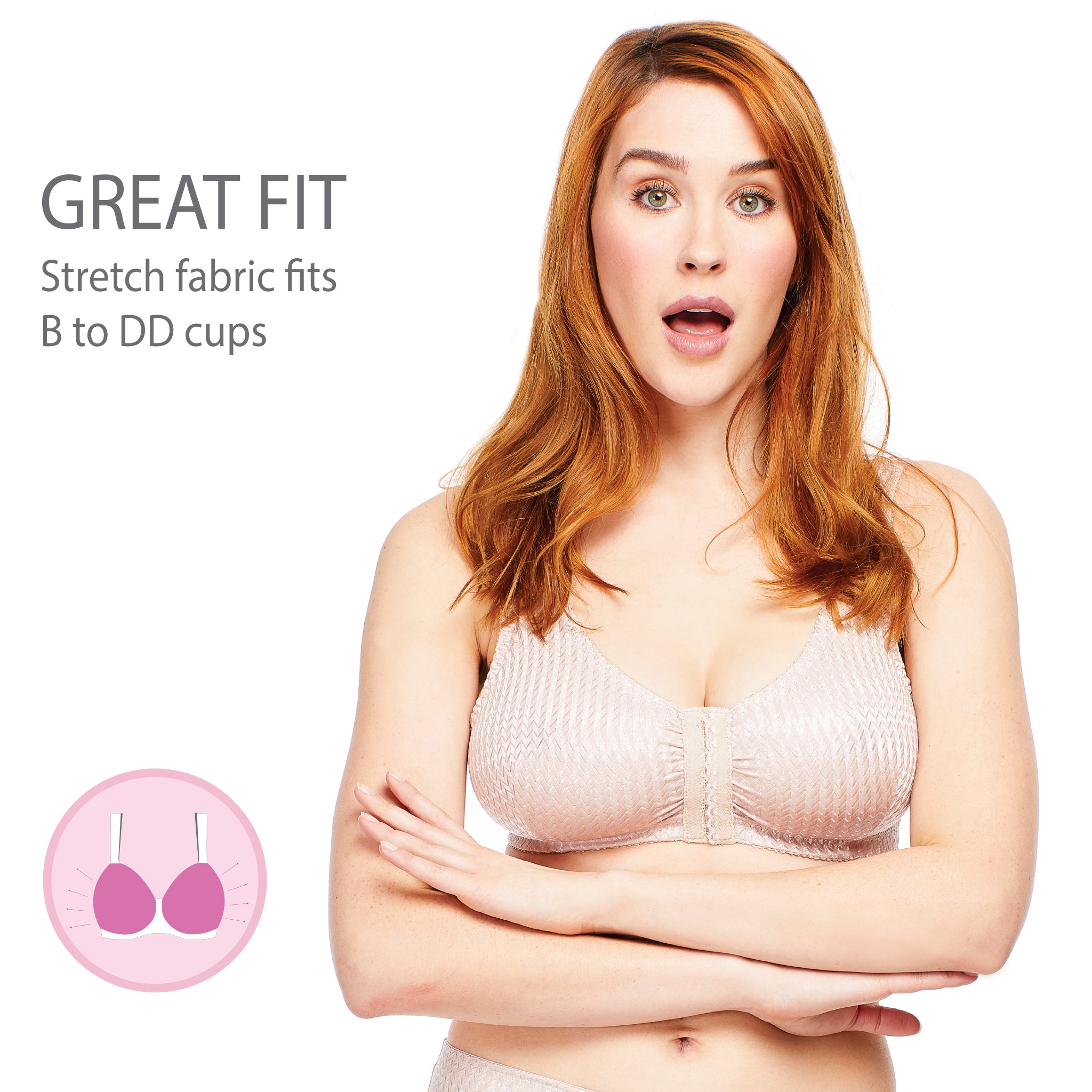 Daily Special Bras - Women Cotton Soft Cup Bra Full-Freedom Front