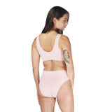 Full Freedom Cotton Bra Pink Front Closure Wirefree 
