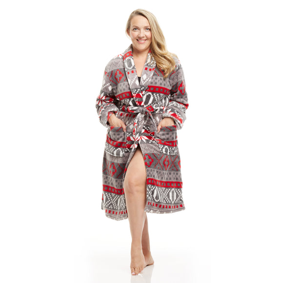 Women's Shawl Collar Full Length Soft Fleece Bath Robe – Carole Martin USA  / Nuvatek Distribution Corp