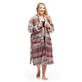Women's Shawl Collar Full Length Soft Fleece Bath Robe