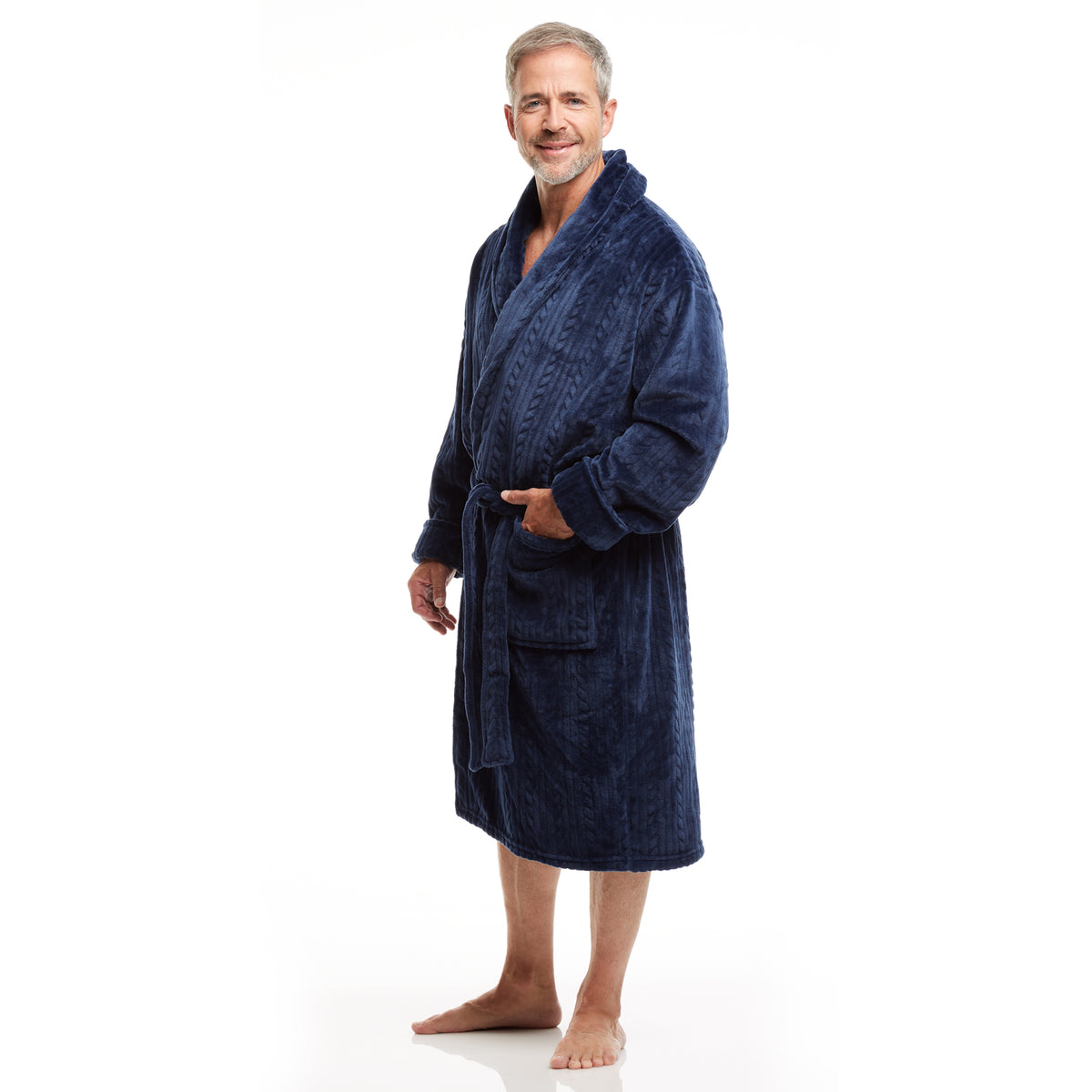 Men Bath Robe Soft Fleece Shawl Collar – Carole Martin USA