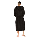 Men Hooded Bathrobe Black