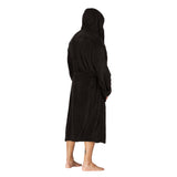 Men Hooded Bathrobe Black