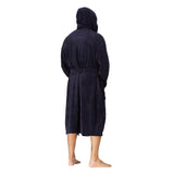 Men Hooded Bathrobe Blue