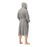 Men Hooded Bathrobe Black