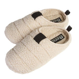 Beige Man Sherpa Scuff Slip-on Slippers Bench Brand Padded Non-skid Rubber Sole