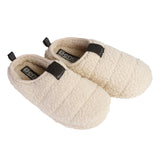 Beige Man Sherpa Scuff Slip-on Slippers Bench Brand Padded Non-skid Rubber Sole