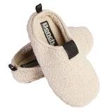 Beige Man Sherpa Scuff Slip-on Slippers Bench Brand Padded Non-skid Rubber Sole