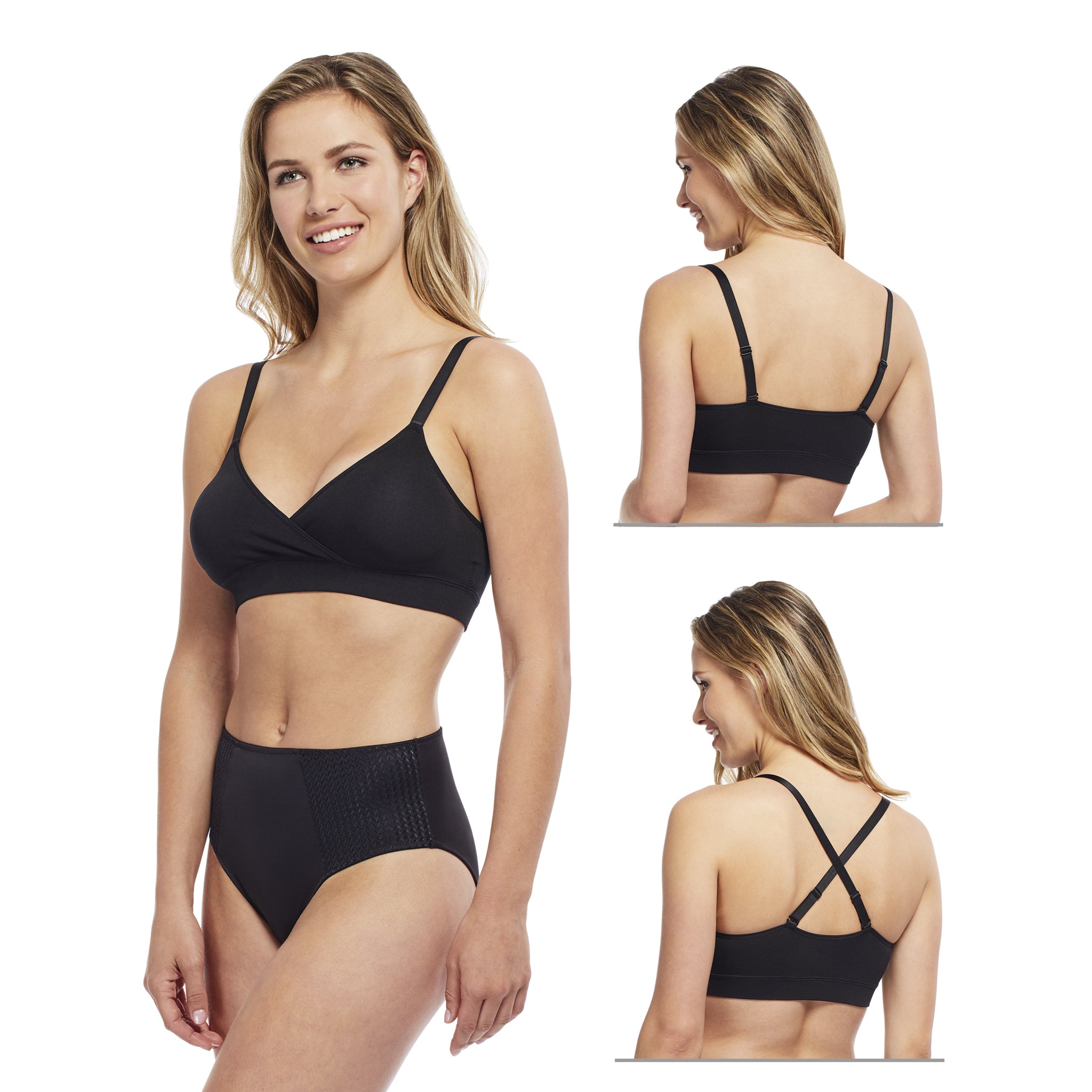 Carole Martin Front overlap with dual crossover hook and eye closure  Comfort Bra - Style 7306 